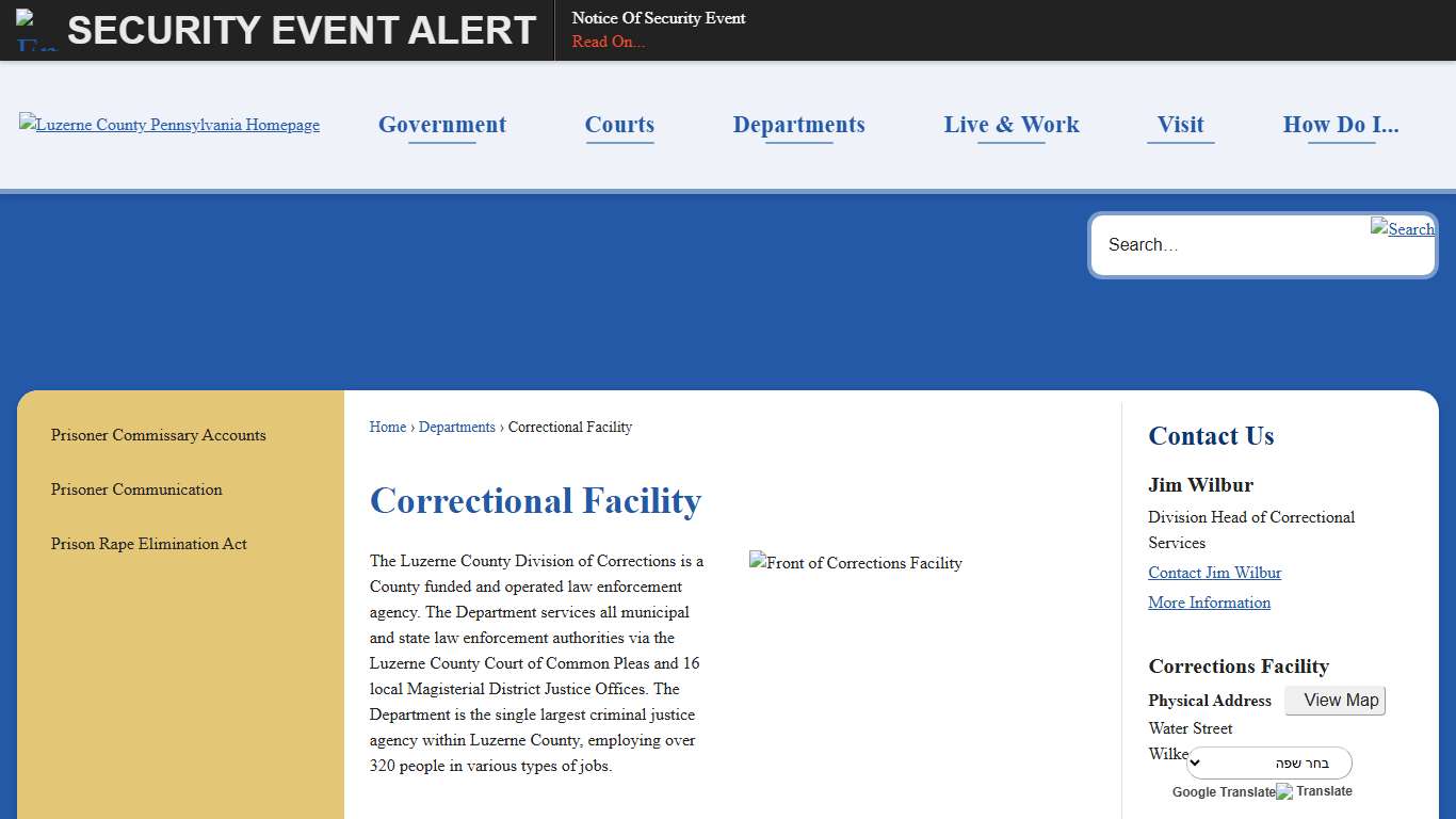 Correctional Facility | Luzerne County, PA